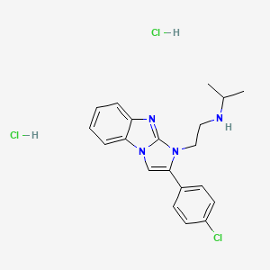 molecular formula C20H23Cl3N4 B5122164 N-{2-[2-(4-chlorophenyl)-1H-imidazo[1,2-a]benzimidazol-1-yl]ethyl}-2-propanamine dihydrochloride 