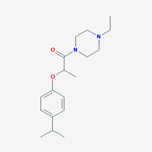 molecular formula C18H28N2O2 B5122168 1-ethyl-4-[2-(4-isopropylphenoxy)propanoyl]piperazine 