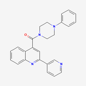 molecular formula C25H22N4O B5122173 4-[(4-phenyl-1-piperazinyl)carbonyl]-2-(3-pyridinyl)quinoline 