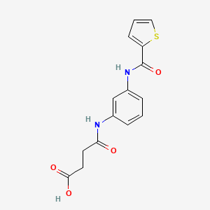 molecular formula C15H14N2O4S B5122230 4-oxo-4-({3-[(2-thienylcarbonyl)amino]phenyl}amino)butanoic acid 