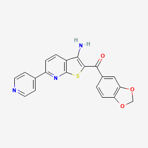 molecular formula C20H13N3O3S B5122253 [3-amino-6-(4-pyridinyl)thieno[2,3-b]pyridin-2-yl](1,3-benzodioxol-5-yl)methanone 