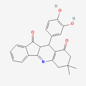 molecular formula C24H21NO4 B5122258 10-(3,4-dihydroxyphenyl)-7,7-dimethyl-7,8,10,10a-tetrahydro-6H-indeno[1,2-b]quinoline-9,11-dione 