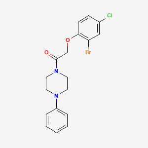 molecular formula C18H18BrClN2O2 B5122263 1-[(2-bromo-4-chlorophenoxy)acetyl]-4-phenylpiperazine CAS No. 5794-94-5