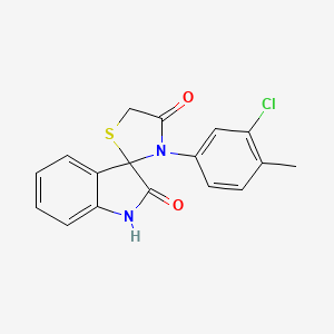 3'-(3-chloro-4-methylphenyl)-4'H-spiro[indole-3,2'-[1,3]thiazolidine]-2,4'(1H)-dione