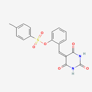 2-[(2,4,6-trioxotetrahydro-5(2H)-pyrimidinylidene)methyl]phenyl 4-methylbenzenesulfonate