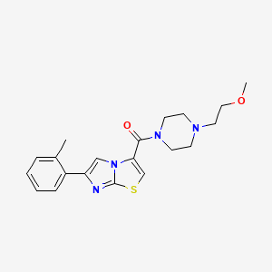 molecular formula C20H24N4O2S B5122288 3-{[4-(2-methoxyethyl)-1-piperazinyl]carbonyl}-6-(2-methylphenyl)imidazo[2,1-b][1,3]thiazole 