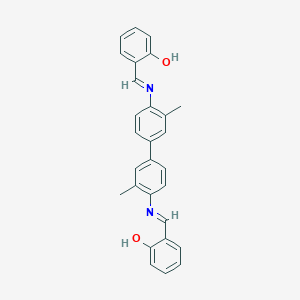 molecular formula C28H24N2O2 B512232 2-{(E)-[(4'-{[(Z)-(2-hydroxyphenyl)methylidene]amino}-3,3'-dimethylbiphenyl-4-yl)imino]methyl}phenol 
