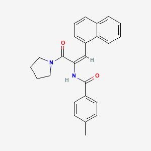 molecular formula C25H24N2O2 B5122335 4-methyl-N-[2-(1-naphthyl)-1-(1-pyrrolidinylcarbonyl)vinyl]benzamide 