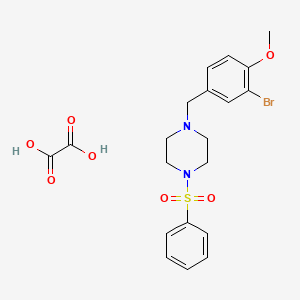 molecular formula C20H23BrN2O7S B5122343 1-(3-bromo-4-methoxybenzyl)-4-(phenylsulfonyl)piperazine oxalate 