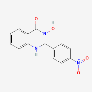 molecular formula C14H11N3O4 B5122358 3-hydroxy-2-(4-nitrophenyl)-2,3-dihydro-4(1H)-quinazolinone 