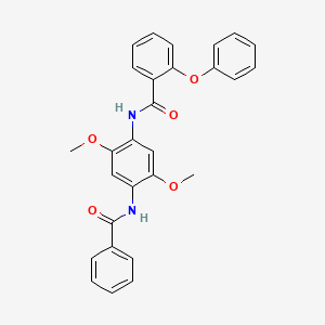 molecular formula C28H24N2O5 B5122374 N-[4-(benzoylamino)-2,5-dimethoxyphenyl]-2-phenoxybenzamide 