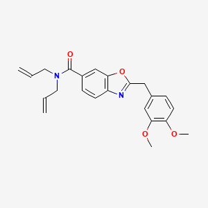 molecular formula C23H24N2O4 B5122385 N,N-diallyl-2-(3,4-dimethoxybenzyl)-1,3-benzoxazole-6-carboxamide 