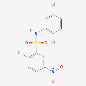 molecular formula C12H7Cl3N2O4S B5122410 2-chloro-N-(2,5-dichlorophenyl)-5-nitrobenzenesulfonamide 