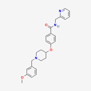 4-{[1-(3-methoxybenzyl)-4-piperidinyl]oxy}-N-(2-pyridinylmethyl)benzamide