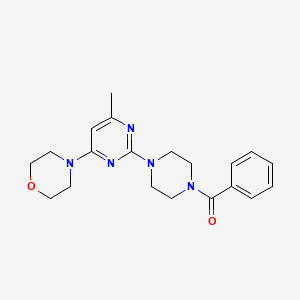 molecular formula C20H25N5O2 B5122466 4-[2-(4-benzoyl-1-piperazinyl)-6-methyl-4-pyrimidinyl]morpholine 