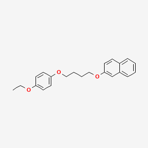 molecular formula C22H24O3 B5122470 2-[4-(4-ethoxyphenoxy)butoxy]naphthalene 
