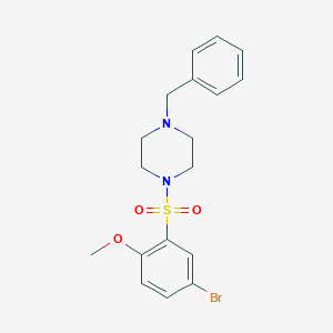 molecular formula C18H21BrN2O3S B512248 1-Benzyl-4-(5-bromo-2-methoxyphenyl)sulfonylpiperazine CAS No. 325809-72-1