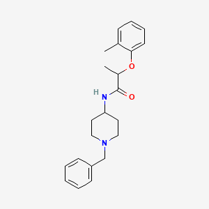 molecular formula C22H28N2O2 B5122510 N-(1-benzyl-4-piperidinyl)-2-(2-methylphenoxy)propanamide 