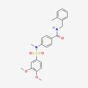 molecular formula C24H26N2O5S B5122513 4-[[(3,4-dimethoxyphenyl)sulfonyl](methyl)amino]-N-(2-methylbenzyl)benzamide 