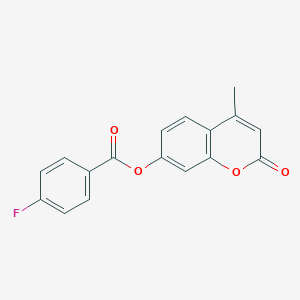 molecular formula C17H11FO4 B512252 4-methyl-2-oxo-2H-chromen-7-yl 4-fluorobenzoate CAS No. 305377-12-2