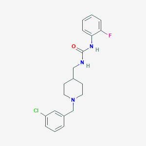 molecular formula C20H23ClFN3O B5122526 N-{[1-(3-chlorobenzyl)-4-piperidinyl]methyl}-N'-(2-fluorophenyl)urea 