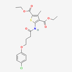 diethyl 5-{[4-(4-chlorophenoxy)butanoyl]amino}-3-methyl-2,4-thiophenedicarboxylate