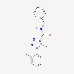 molecular formula C17H17N5O B5122530 5-methyl-1-(2-methylphenyl)-N-(2-pyridinylmethyl)-1H-1,2,3-triazole-4-carboxamide 