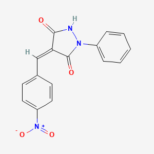 molecular formula C16H11N3O4 B5122542 4-(4-nitrobenzylidene)-1-phenyl-3,5-pyrazolidinedione 