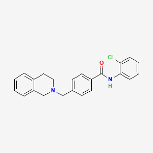 molecular formula C23H21ClN2O B5122547 N-(2-chlorophenyl)-4-(3,4-dihydro-2(1H)-isoquinolinylmethyl)benzamide 