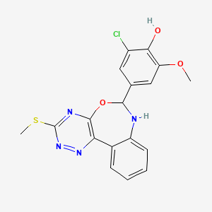 2-chloro-6-methoxy-4-[3-(methylthio)-6,7-dihydro[1,2,4]triazino[5,6-d][3,1]benzoxazepin-6-yl]phenol