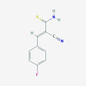 molecular formula C10H7FN2S B512255 2-Cyano-3-(4-fluorophenyl)-2-propenethioamide CAS No. 68029-40-3