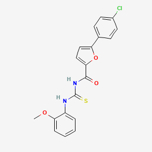 molecular formula C19H15ClN2O3S B5122551 5-(4-chlorophenyl)-N-{[(2-methoxyphenyl)amino]carbonothioyl}-2-furamide 