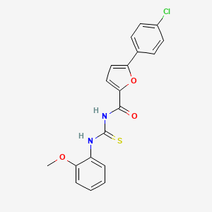 molecular formula C19H15ClN2O3S B5122551 5-(4-chlorophenyl)-N-[(2-methoxyphenyl)carbamothioyl]furan-2-carboxamide 