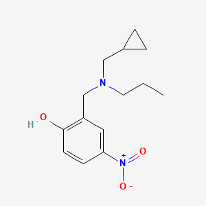 molecular formula C14H20N2O3 B5122559 2-{[(cyclopropylmethyl)(propyl)amino]methyl}-4-nitrophenol 