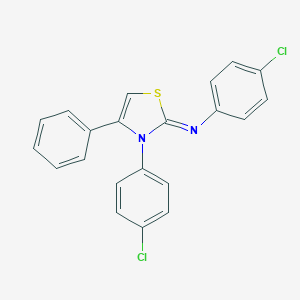 molecular formula C21H14Cl2N2S B512256 N,3-bis(4-chlorophenyl)-4-phenyl-1,3-thiazol-2-imine CAS No. 23808-71-1