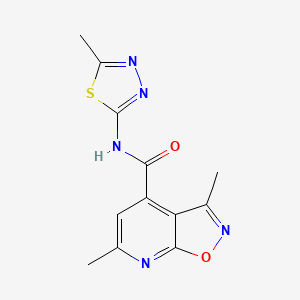 molecular formula C12H11N5O2S B5122560 3,6-dimethyl-N-(5-methyl-1,3,4-thiadiazol-2-yl)isoxazolo[5,4-b]pyridine-4-carboxamide 