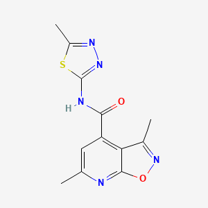 molecular formula C12H11N5O2S B5122560 3,6-dimethyl-N-[(2E)-5-methyl-1,3,4-thiadiazol-2(3H)-ylidene][1,2]oxazolo[5,4-b]pyridine-4-carboxamide 