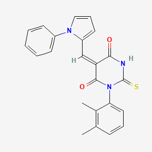 1-(2,3-dimethylphenyl)-5-[(1-phenyl-1H-pyrrol-2-yl)methylene]-2-thioxodihydro-4,6(1H,5H)-pyrimidinedione