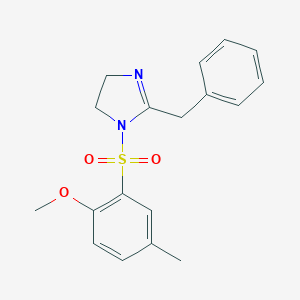 molecular formula C18H20N2O3S B512261 1-[(2-Methoxy-5-methylphenyl)sulfonyl]-2-benzyl-2-imidazoline CAS No. 873580-20-2