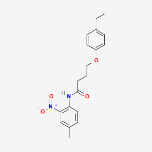 molecular formula C19H22N2O4 B5122619 4-(4-ethylphenoxy)-N-(4-methyl-2-nitrophenyl)butanamide 