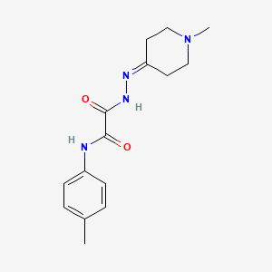 molecular formula C15H20N4O2 B5122638 N-(4-methylphenyl)-2-[2-(1-methyl-4-piperidinylidene)hydrazino]-2-oxoacetamide 
