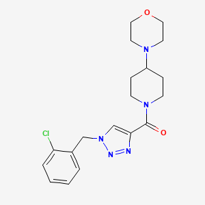 molecular formula C19H24ClN5O2 B5122651 4-(1-{[1-(2-chlorobenzyl)-1H-1,2,3-triazol-4-yl]carbonyl}-4-piperidinyl)morpholine 
