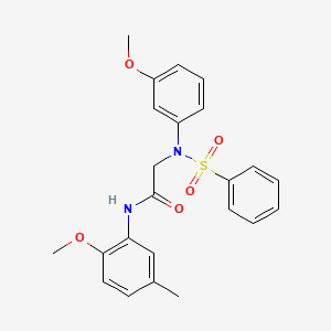 molecular formula C23H24N2O5S B5122698 N~1~-(2-methoxy-5-methylphenyl)-N~2~-(3-methoxyphenyl)-N~2~-(phenylsulfonyl)glycinamide 
