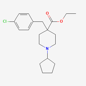 molecular formula C20H28ClNO2 B5122710 ethyl 4-(4-chlorobenzyl)-1-cyclopentyl-4-piperidinecarboxylate 