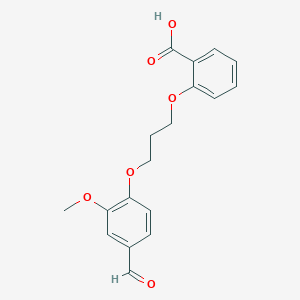 molecular formula C18H18O6 B5122722 2-[3-(4-formyl-2-methoxyphenoxy)propoxy]benzoic acid 