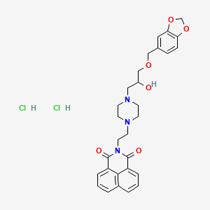 molecular formula C29H33Cl2N3O6 B5122734 2-(2-{4-[3-(1,3-benzodioxol-5-ylmethoxy)-2-hydroxypropyl]-1-piperazinyl}ethyl)-1H-benzo[de]isoquinoline-1,3(2H)-dione dihydrochloride 