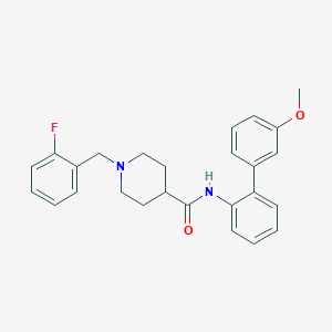 molecular formula C26H27FN2O2 B5122759 1-(2-fluorobenzyl)-N-(3'-methoxy-2-biphenylyl)-4-piperidinecarboxamide 