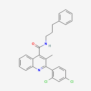 2-(2,4-dichlorophenyl)-3-methyl-N-(3-phenylpropyl)-4-quinolinecarboxamide