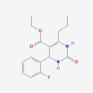 ethyl 4-(2-fluorophenyl)-2-oxo-6-propyl-1,2,3,4-tetrahydro-5-pyrimidinecarboxylate