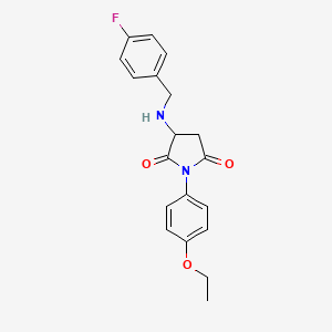 molecular formula C19H19FN2O3 B5122774 1-(4-ethoxyphenyl)-3-[(4-fluorobenzyl)amino]-2,5-pyrrolidinedione 